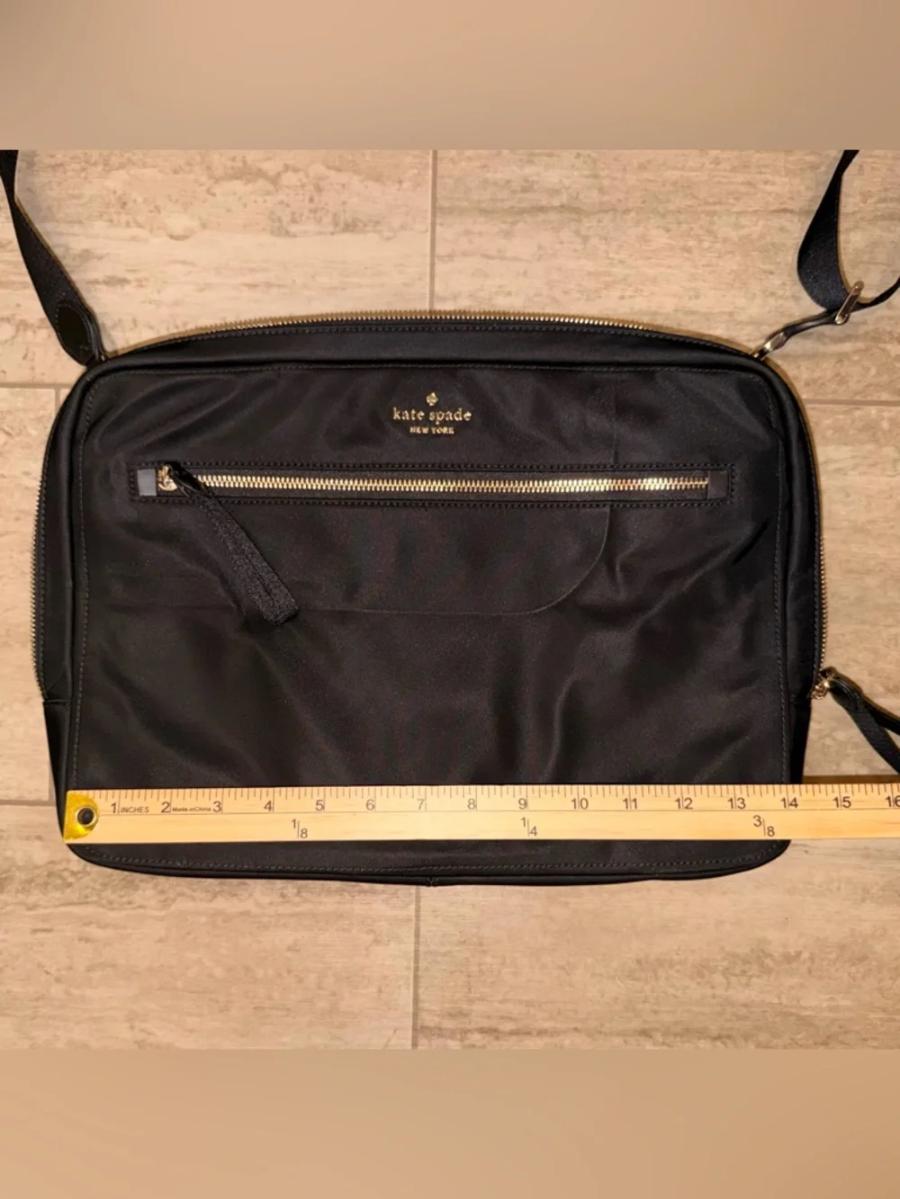 NWOT KATE SPADE ♠️ Chelsea Nylon Laptop Computer Briefcase Crossbody Bag, Black